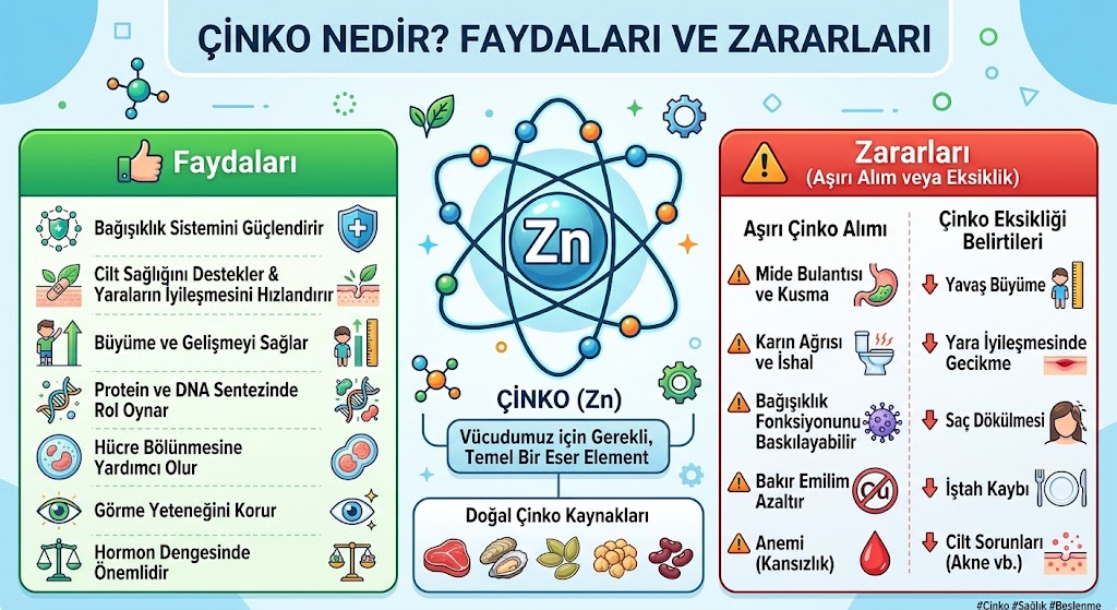 Çinko Nedir? Faydaları, Zararları Nelerdir?