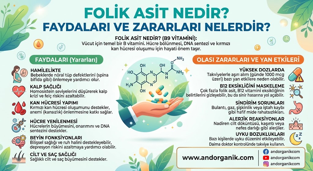 Folik Asit Nedir? Faydaları ve Zararları Nelerdir?