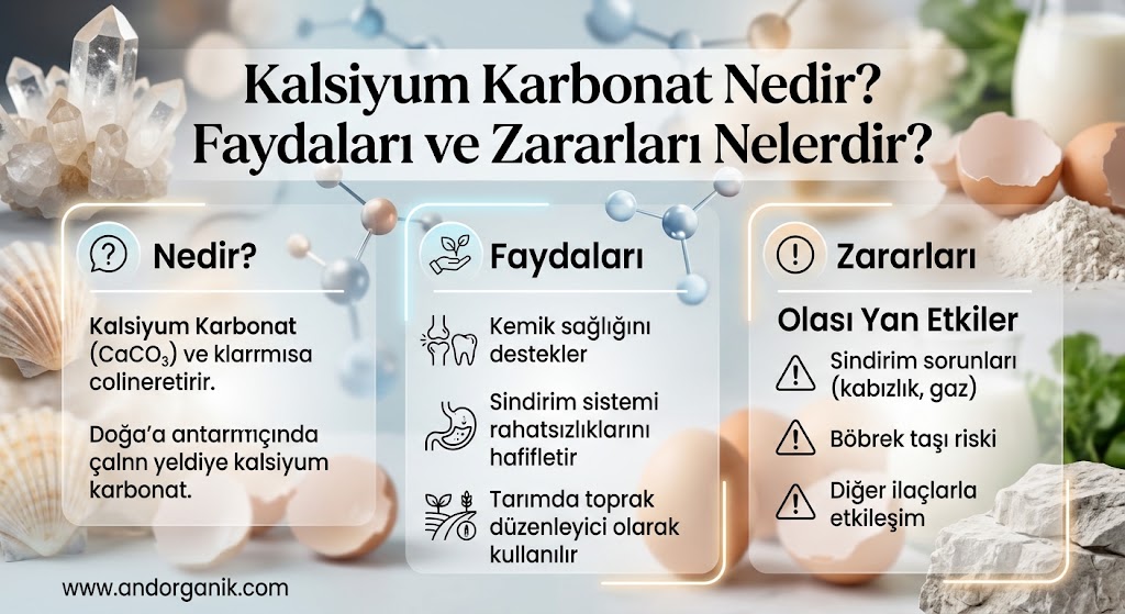Kalsiyum Karbonat nedir, faydaları ve zararları nelerdir?