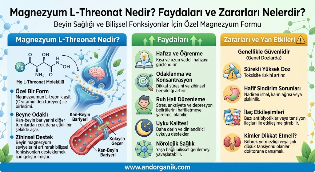 Magnezyum L-Threonat Nedir? Faydaları ve Zararları Nelerdir?