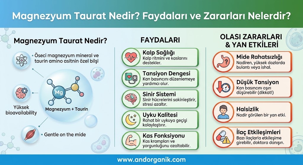 Magnezyum Taurat Nedir? Faydaları ve Zararları