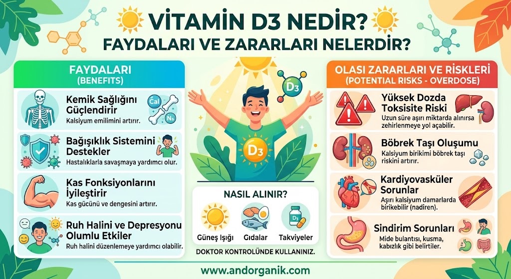 Vitamin D3 nedir, faydaları ve zararları nelerdir?