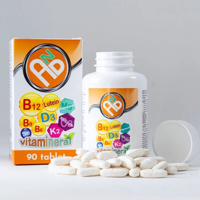 AND Vitamin mineral magnezyum 5li formu D3-K2-B12 folik asit selenyum lutein kompleks