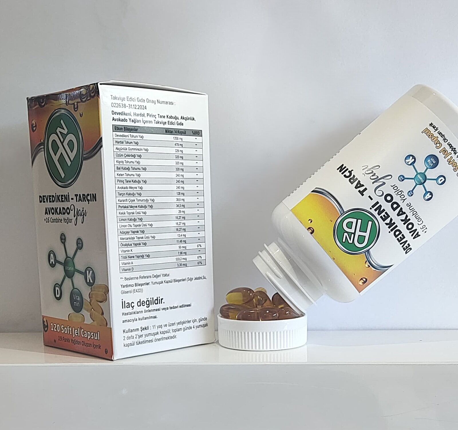 AND karaciğer destek yağ kapsülü